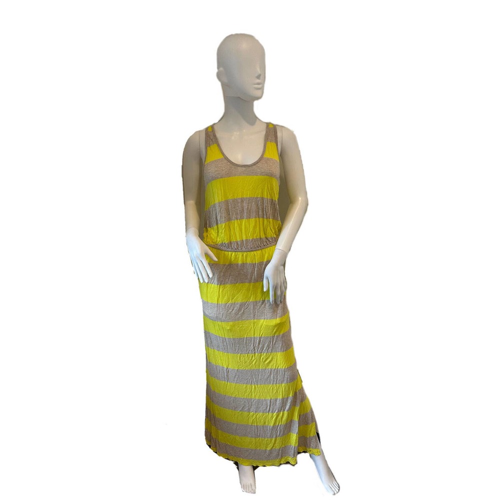 Joie Women's Dress - Yellow Striped Maxi Dress - Size Small - Soft and Stylish